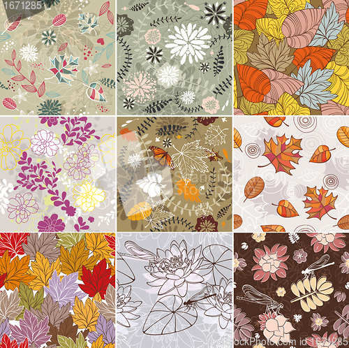 Image of seamless floral background