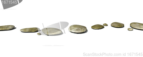 Image of step stones on white