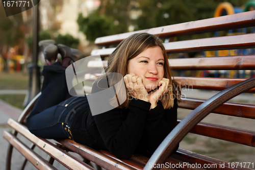 Image of Girl on a bench