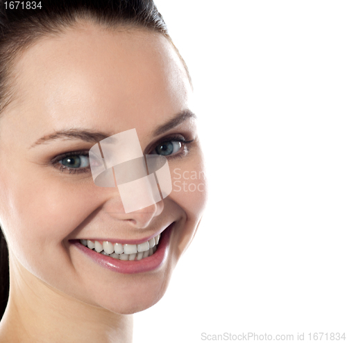 Image of Attractive young woman looking at you