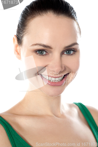 Image of Fashion caucasian girl. Beautiful makeup