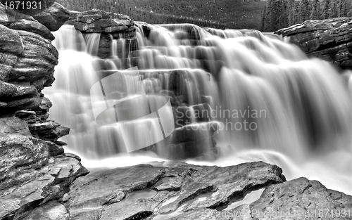 Image of Athabasca Waterfall Alberta Canada