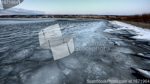 Image of Ice forming on Lake