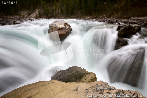 Image of Sunwapta Waterfall Alberta Canada