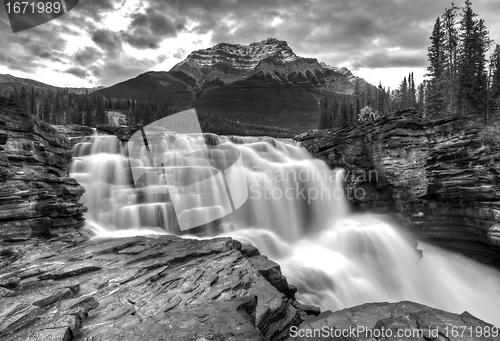 Image of Athabasca Waterfall Alberta Canada