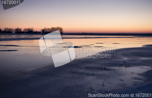 Image of Ice forming on Lake