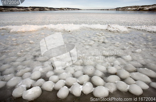 Image of Ice forming on Lake