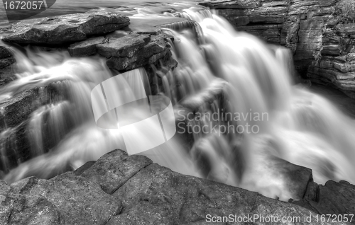 Image of Athabasca Waterfall Alberta Canada