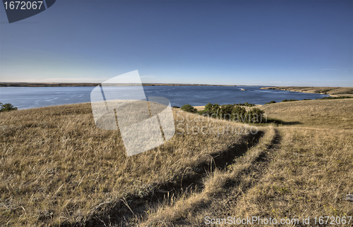 Image of lake diefenbaker Saskatchewan Canada