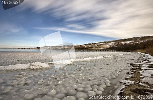 Image of Ice forming on Lake