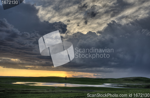 Image of Slough pond and crop