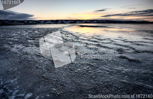 Image of Ice forming on Lake