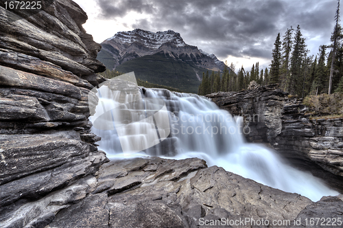 Image of Athabasca Waterfall Alberta Canada