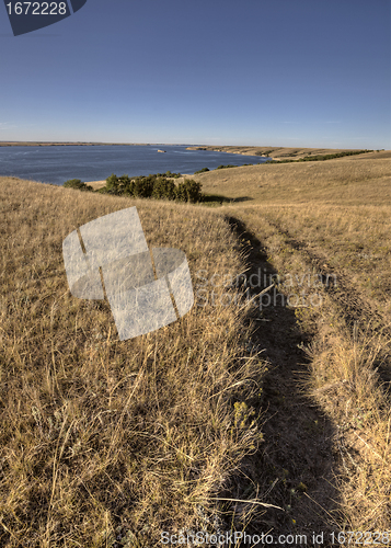 Image of lake diefenbaker Saskatchewan Canada