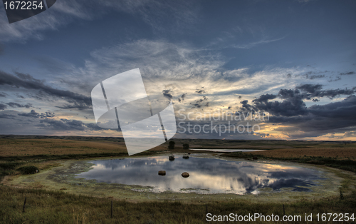 Image of Slough pond and crop