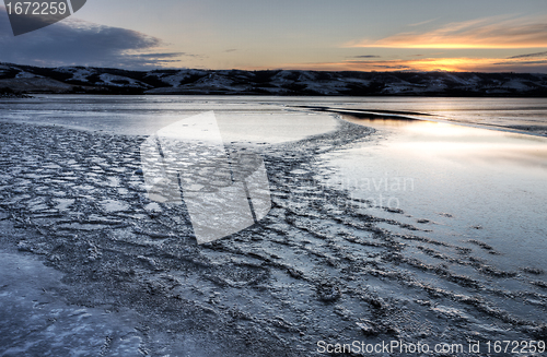 Image of Ice forming on Lake