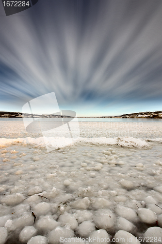 Image of Ice forming on Lake