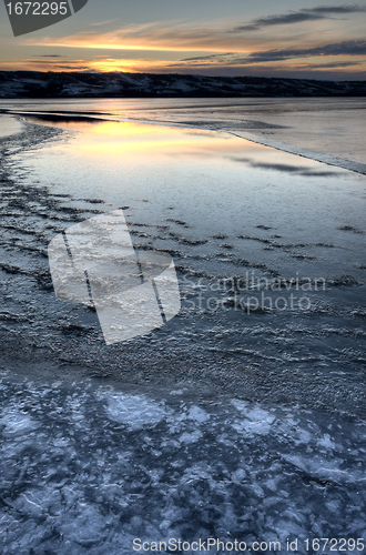 Image of Ice forming on Lake