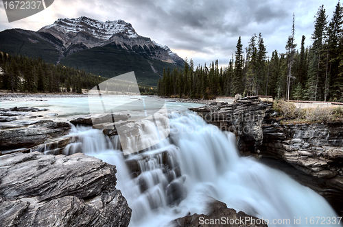 Image of Athabasca Waterfall Alberta Canada