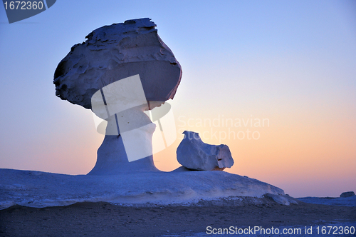 Image of Landscape of the famous white desert in Egypt