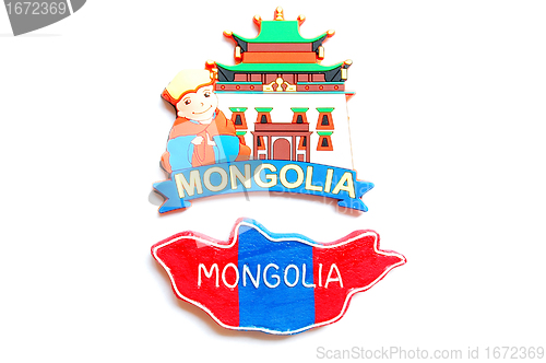 Image of Map and logo of Mongolia 