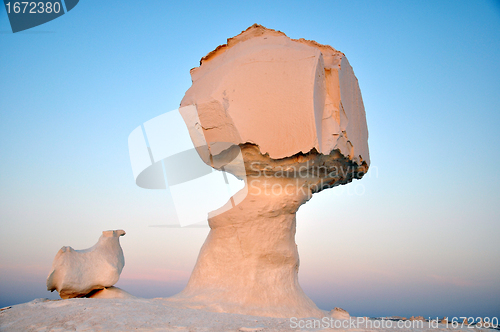 Image of Landscape of the famous white desert in Egypt