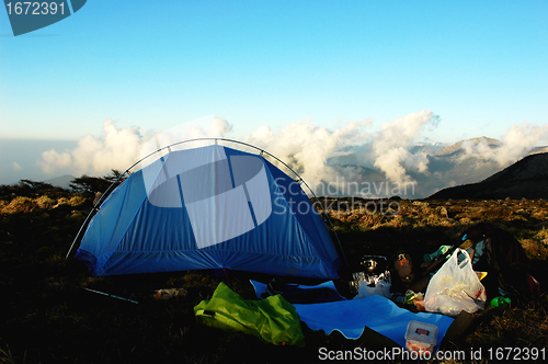 Image of Camping on the top of the mountains