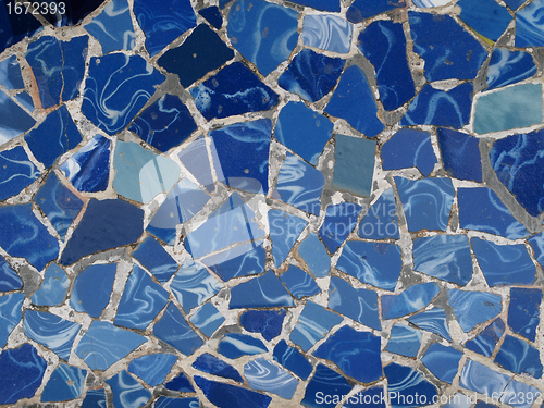 Image of Gaudi Mosaic Tiles - Barcelona, Spain