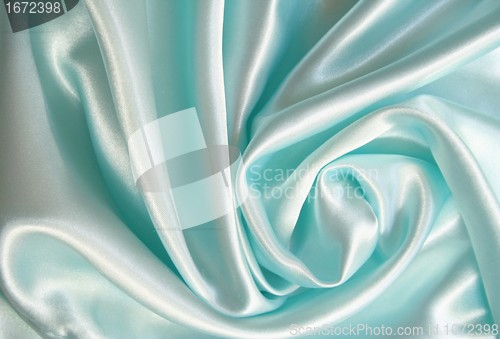 Image of Smooth elegant blue silk 