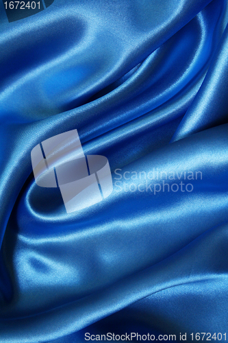 Image of Smooth elegant blue silk 
