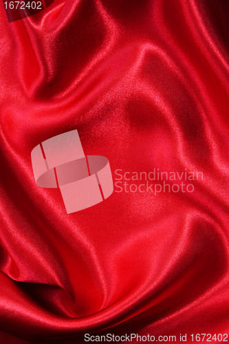 Image of Smooth elegant red silk can use as background Smooth elegant red