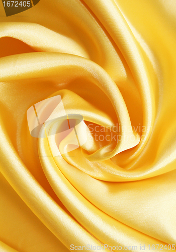 Image of Smooth elegant golden silk can use as background 