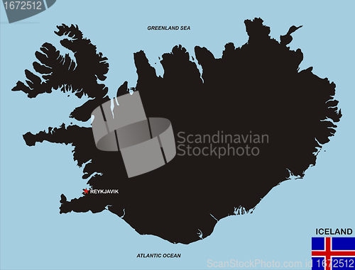 Image of iceland map