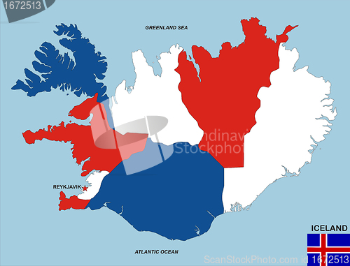 Image of iceland map