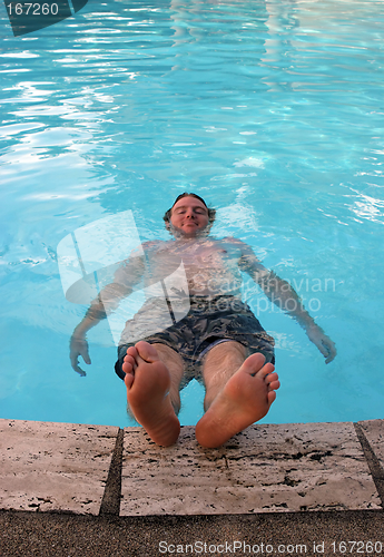 Image of Relaxing in the pool