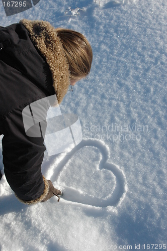 Image of Heart in snow