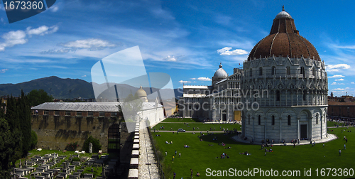 Image of Panoramic view of Piazza dei Miracoli Pisa