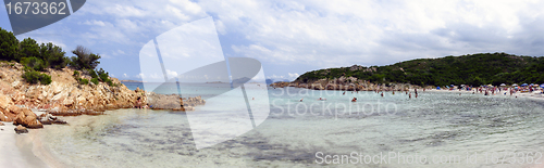 Image of Panoramic view of Beach of Prince in Emerald Coast Sardinia