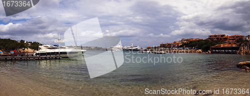 Image of Panoramic view of the city of Porto Rotondo in Sardinia