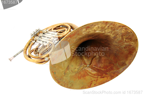 Image of old french horn