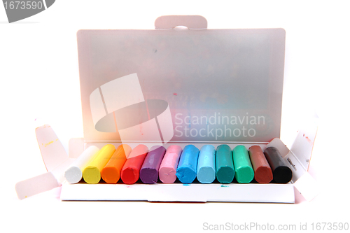 Image of color plasticine isolated on the white background