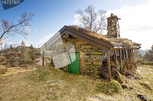 Image of Stone cottage up in a mountain