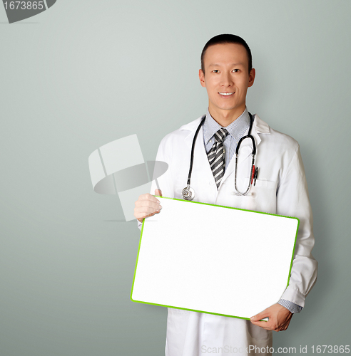 Image of doctor with empty board