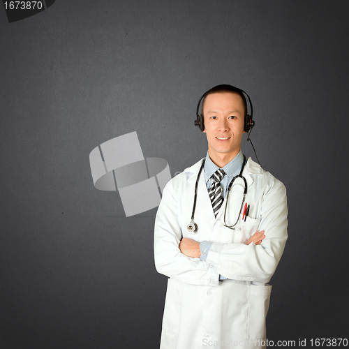 Image of doctor with headphones