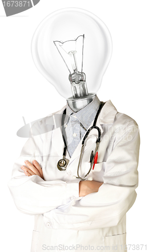 Image of doctor with lamp-head
