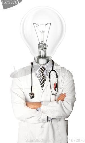 Image of doctor with lamp-head