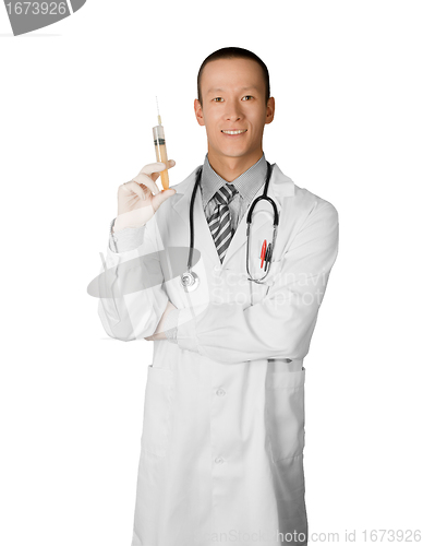 Image of young doctor man with stethoscope