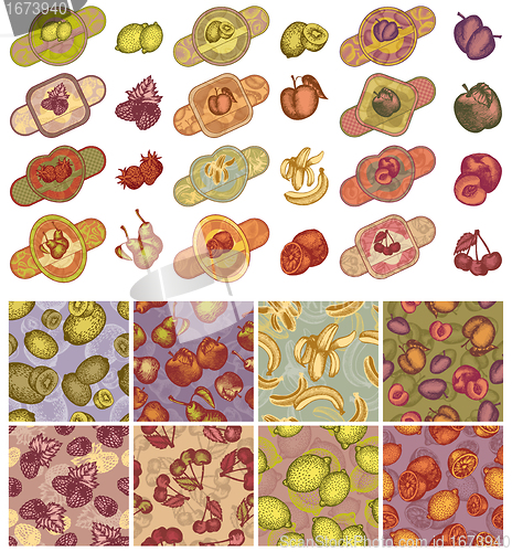 Image of collection of fruits and berries