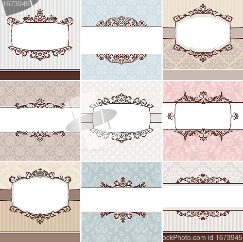 Image of set of vintage floral frame