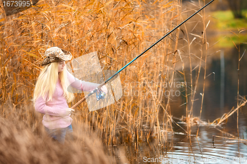 Image of Woman Fishing